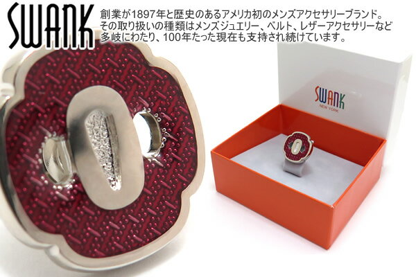 ラペル SWANK スワンク KATANA GUARD RED PINS 日本刀の鍔ピンズ（レッド）【ラペルピン スタッズ ブローチ】【ブランド】 父の日