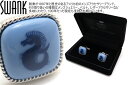 SWANK×Royal Copenhagen スワンク×ロイヤルコペンハーゲン ROUNDED SQUARE BLUE CUFFLINKS ラウンデッドスクエアカフス（ブルー）【カフスボタン　カフリンクス】【ブランド】 父の日