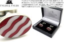 TYLER & TYLER ^C[&^C[ CAPSULE BOLD WAVE RED^WHITE CUFFLINKS JvZ{[hEF[uJtXibh^zCgjyzyJtX{^@JtNXz ̓