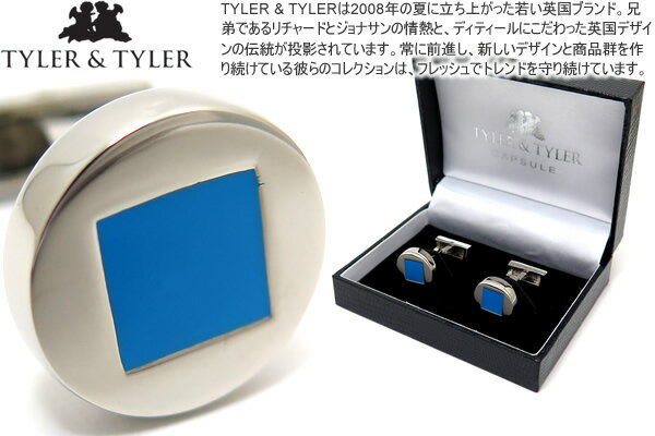 TYLER & TYLER タイラー&タイラー CAPSULE AUTHOR KEATS SKY CUFFLINKS カプセルオーサーカフス（キー..