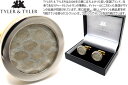 TYLER ＆ TYLER タイラー＆タイラー CAPSULE TWO TONE HIDE SNAKE BEIGE CUFFLINKS カプセルツートンハイドカフス（スネークベージュ）【送料無料】【カフスボタン　カフリンクス】 父の日