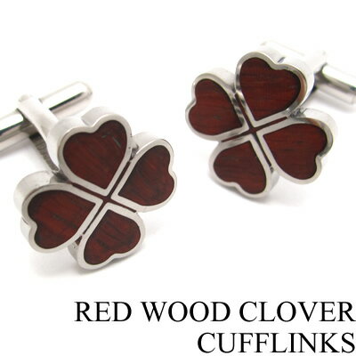 RED WOOD CLOVER CUFFLINKS レッドウッドクローバーカフス【カフスボタン　カフリンクス】【SS10P02dec12】