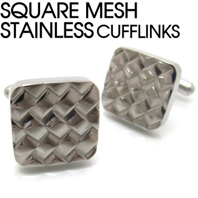 VALUE3500 SQUARE MESH STAINLESS CUFFLINKS XNEFAbVXeX JtX yJtX{^@JtNXz ̓