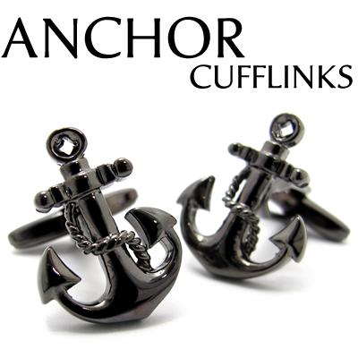 VALUE3500 ANCHOR BLACK CUFFLINKS アンカーカフス(ブラック)  父の日