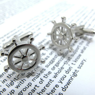 Simple 2500 STEERING WHEEL CUFFLINKS 操舵輪カフス　【カフスボタン　カフリンクス】