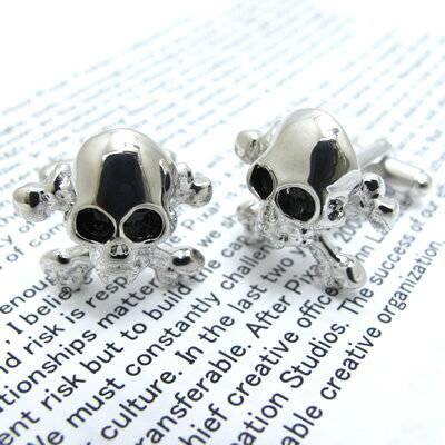 Simple 2500 SKULL CUFFLINKS 鐃JtX@yJtX{^@JtNXz