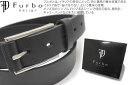 Furbo design フルボデザイン LEATHER BACKLE 29mm SMOOTH LEATHER BELT BLACK レザーバックル 29mmスムースレザーベルト（ブラック）【メール便不可】