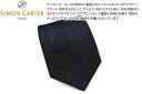 【2024SSモデル】SIMON CARTER サイモンカーター PAISLEY DIAMOND CHECK BLUE BLACK SILK TIE ペイズリー ダイヤモンド チェック シルクネクタイ（ブルーブラック）【日本製】【ネクタイ　タイ】【ブランド】 父の日