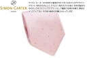 【2025SSモデル】SIMON CARTER サイモンカーター DOT & HEART PINK SILK TIE ドット&ハート シルクネクタイ(ピンク)【日本製】【ネクタイ タイ】【ブランド】 父の日
