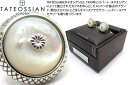 TATEOSSIAN タテオシアン SILVER SIGNATURE CHRYSANTHEMUM DOME WHITE MOP CUFFLINKS シグニチャクリサンセマムドームシルバーカフス（白蝶貝） 【送料無料】【ブランド】