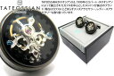 TATEOSSIAN タテオシアン MECHANICAL TOURBILLON GEAR SINGLE TOURBILLON GUNMETAL & BLACK ENAMEL CUFFLINKS　メカニカル トゥールビヨンギアシングルカフス（ガンメタル） 【カフスボタン　カフリンクス】