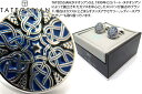 タテオシアン(カフス) TATEOSSIAN タテオシアン ENAMEL STAR WEAVE BLUE & BLACK CUFFLINKS　エナメル スターウィーヴカフス（ブルー＆ブラック） 【送料無料】【カフスボタン　カフリンクス】【ブランド】