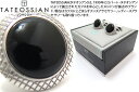 TATEOSSIAN タテオシアン BUSINESS BULLSEYE SEMI PRECIOUS RHODIUM & ONYX CUFFLINKS　ビジネス ブルズアイ半貴石カフス（ロジウム＆オニキス） 