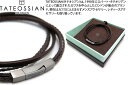 TATEOSSIAN タテオシアン LEATHER SILVER FETTUCCINI MULTI BLACK RHODIUM & BROWN BRACELET レザーシルバーフェットゥチーネマルチブレスレット（ブラックロジウム&ブラウン） 