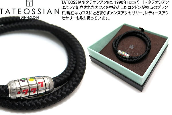 yԌ艿izTATEOSSIAN ^eIVA SLOT MACHINE IP STEEL & BLACK BRACELET Xbg}V[uXbgiIPX`[&ubNj yzyuhz