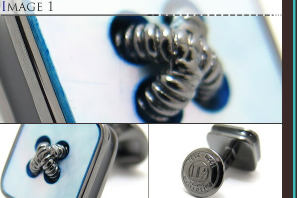 【2020AWモデル】TATEOSSIAN タテオシアン BUSINESS BUTTON SEMI PRECIOUS PARAGON GUNMETAL & BLUE MOP CUFFLINKS　ビジネス 半貴石ボタンのかがみカフス（青蝶貝）世界限定300セット【タテオシアン正規取扱】【送料無料】【カフスボタン　カフリンクス】【ブランド】