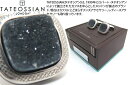 タテオシアン(カフス) TATEOSSIAN タテオシアン SILVER DRUSY SIGNATURE RHODIUM & DRUSY CUFFLINKS　ドゥルージーシグニチャシルバーカフス（ロジウム） 【ブランド】