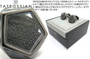 TATEOSSIAN タテオシアン NOVELTY CAVIAR PENTAGON GUNMETAL & BLACK BEADS CUFFLINKS　ノベルティ キャビアペンタゴンカフス（ガンメタル＆ブラック） 