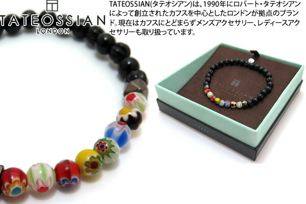 TATEOSSIAN ^eIVA MILLEFIORI & BLACK AGATE BRACELET ~tBIuXbgiubNAQ[gjiSTCYj yuhz