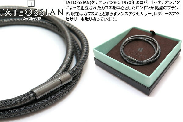 TATEOSSIAN ^eIVA LEATHER SILVER TRIPLO MINI POP BLACK RHODIUM & METALLIC GREY BRACELET U[Vo[gv~j|bvuXbgiubNWE&^bNO[j yzyuhz