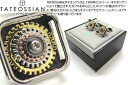 タテオシアン(カフス) TATEOSSIAN タテオシアン MECHANICAL PAGODA GEAR RHODIUM ＆ BLACK CARBON FIBRE CUFFLINKS　メカニカル パゴダギアカフス（ロジウム＆ブラックカーボン） 【送料無料】【カフスボタン　カフリンクス】