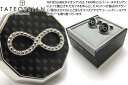 TATEOSSIAN タテオシアン TALISMAN WHITE BRONZE PLATED & BLACK CARBON FIBRE CUFFLINKS　タリスマンカフス（ブラックカーボンファイバー） 