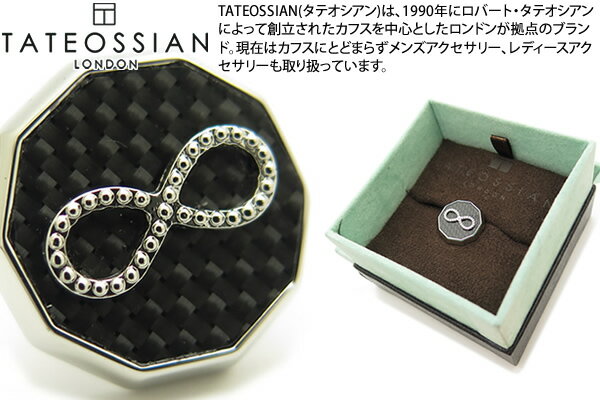 TATEOSSIAN ^eIVA TALISMAN WHITE BRONZE PLATED & BLACK CARBON FIBRE PINS@^X}sYiubNJ[{t@Co[j yzyys X^bYzyuhz