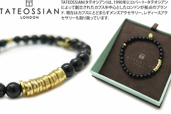 TATEOSSIAN ^eIVA BEADS SILVER CLASSIC DISCS MICRON 18K YELLOW GOLD PLATED & ONYX BRACELET@r[Y NVbNfBXNVo[uXbgiCG[S[hIjLXjyuhz