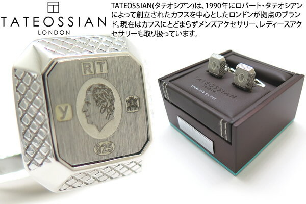 タテオシアン(カフス) TATEOSSIAN タテオシアン SILVER SIGNATURE OCTO REGALIA RHODIUM CUFFLINKS　レガリア シグニチャオクトシルバーカフス