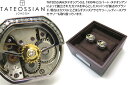 TATEOSSIAN タテオシアン SILVER DIAMOND TONNEAU SKELETON RHODIUM, BLACK RHODIUM & VINTAGE MOVEMENT WHITE DIAMONDS(0.24cts) CUFFLINKS　ダイヤモンドトノースケルトンシルバーカフス（ロジウム、ブラックロジウム、ホワイトダイヤモンド0.24cts）世界限定50セット