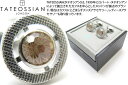 TATEOSSIAN タテオシアン HALO ROUND RHODIUM & CHAMPAGNE CZ CUFFLINKS　ハロラウンドカフス（ロジウム＆シャンパンCZ）【送料無料】【カフスボタン　カフリンクス】【ブランド】