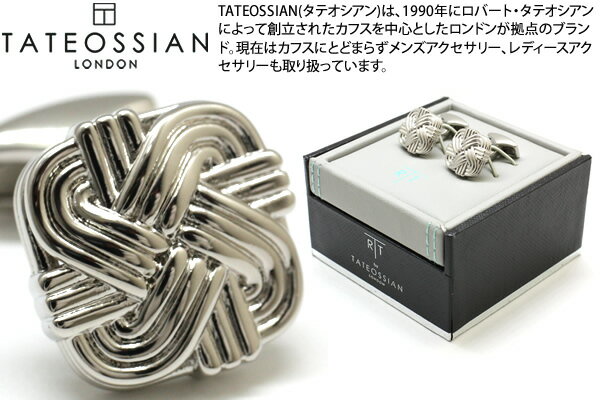 【期間限定ポイント12倍】【2026SSモデル】TATEOSSIAN タテオシアン BUSINESS QUAD KNOT PALLADIUM CUFFLINKS　ビジネス クアッドノットカフス（パラジウム）【送料無料】【カフスボタン　カフリンクス】