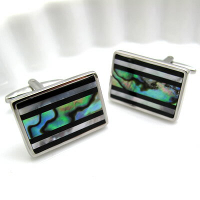 BASIC5000シリーズ MEXICO SHELL STRIPE CUFFLINKS メキシコシェルストライプカフス 【カフスボタン　カフリンクス】…