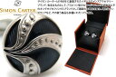 SIMON CARTER サイモンカーター VINTAGE BUTTON BLUE ENAMEL CUFFLINKS ヴィンテージボタンカフス(ブルーエナメル)【カフスボタン カフリンクス】 父の日