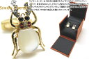 サイモン・カーター(カフス) SIMON CARTER サイモンカーター VICTORIANA BEETLE CUFFLINKS　ヴィクトリアビートルカフス（白蝶貝＆クリスタル）【カフスボタン　カフリンクス】 父の日