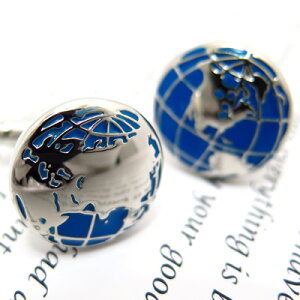 【期間限定価格】Simple 2500 WORLD MAP CUFFLINKS 世界地図カフス【カフスボタン　カフリンクス】