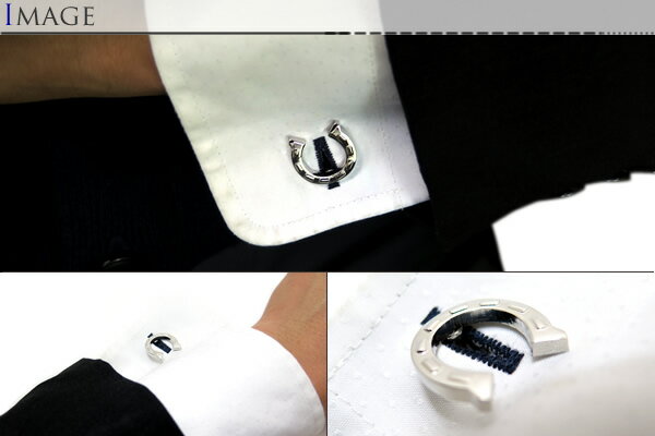 Simple 2500 METAL HORSESHOE CUFFLINKS メタル蹄鉄カフス【カフスボタン　カフリ...