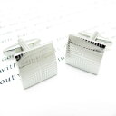 Simple 2500 GEOMETRIC PATTERN SQUARE CUFFLINKS ジオメトリックパターンスクウェアカフス【カフスボタン　カフリンクス】