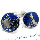 Simple 2500 CLEAR WORLD MAP CUFFLINKS クリアワールドマップカフス