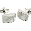 Simple 2500 M.O.P. ARCH CUFFLINKS 白蝶貝アーチカフス【カフスボタン カフリンクス】