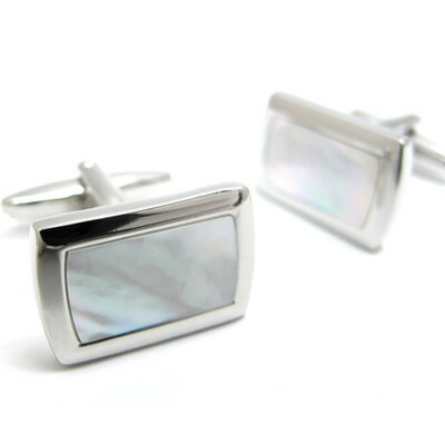 Simple 2500 M.O.P. SHELL CUFFLINKS 白蝶貝カフス 【カフスボタン　カフリンクス】