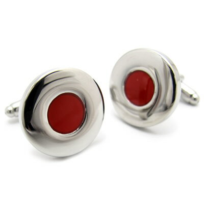 Simple 2500 RED ONE POINT CUFFLINKS　レッドワンポイントカフス【カフスボタン　カフリンクス】【送料無料】