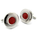 Simple 2500 RED ONE POINT CUFFLINKS　レッドワンポイントカフス【カフスボタン　カフリンクス】【送料無料】