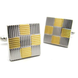 Simple 2500 GOLD PATTERN SQUARE CUFFLINKS ゴールドパターンスクウェア カフス 【カフスボタン　カフリンクス　カフス】