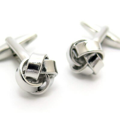 Simple 2500 SILVER FLAT KNOT CUFFLINKS Vo[tbgmbgJtXyJtX{^@JtNXz