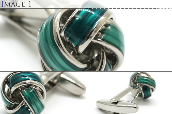 Simple 2500 WAKATAKE KNOT CUFFLINKS　若竹結カフス