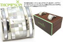 THOMPSON トンプソン TH MOSAIC D-SHAPE WHITE MOP CUFFLINKS モザイクDシェイプカフス（白蝶貝）  父の日