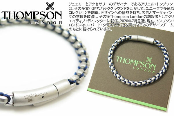 THOMPSON gv\ TH FORNIDO THREAD STAINLESS STEEL & BLUE BRACELET tH[jhXbhuXbgiXeXX`[u[jiMTCYj yzyuhz