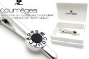 クレージュ ネクタイピン courreges クレージュ ROUND LOGO BLACK TIE BAR ラウンドロゴブラックタイバー【メール便不可】タイバー　タイピン　タイクリップ【ブランド】 父の日