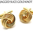 VALUE3500 JAGGED SLICE GOLD KNOT CUFFLINKS ジャグスライスゴールドノットカフス 父の日